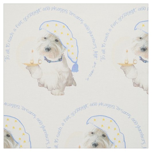 Goedenacht Westie Stof (Swatch)