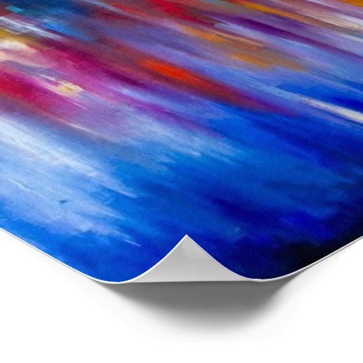 Goedenavond bij de afdruk van het meer Canvas Poster (Hoek)