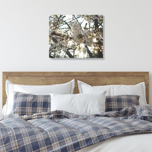 Goedenavond Cherry Blossom II Spring Sunset Canvas Afdruk (Insitu (Slaapkamer))