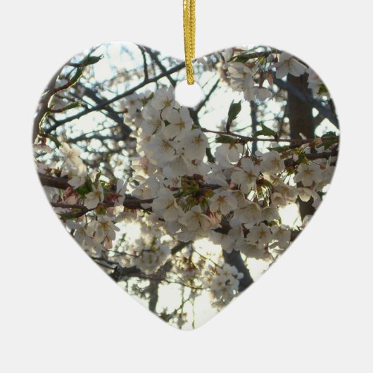 Goedenavond Cherry Blossom II Spring Sunset Keramisch Ornament (Voorkant)