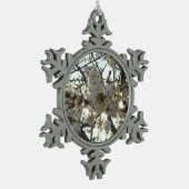 Goedenavond Cherry Blossom II Spring Sunset Tin Sneeuwvlok Ornament (Links)