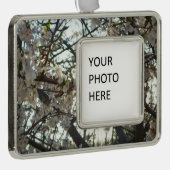 Goedenavond Cherry Blossom II Spring Sunset Verzilverd Omlijst Ornament (Rechts)