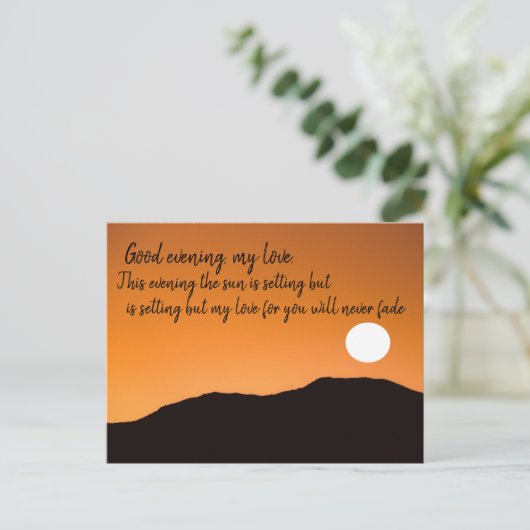 goedenavond feestdagenkaart (Staand voorkant)