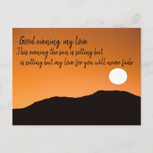 goedenavond feestdagenkaart (Voorkant)