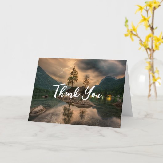 Goedenavond foto bergmeer kaart (Gele Bloem)