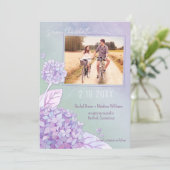 Goedenavond hydrangeas Wedding Photo Save the Date (Staand voorkant)