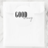 Goedenavond Ronde Sticker (Tas)