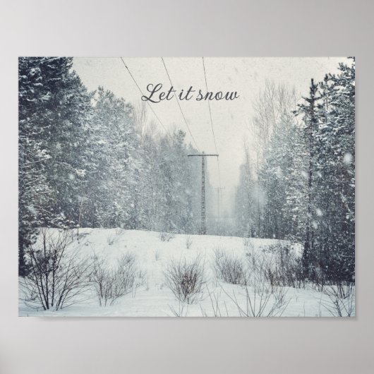 Goedenavond sneeuwval poster (Voorkant)