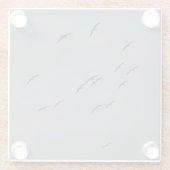 Goedenavond vlucht glazen onderzetter (Achterkant)