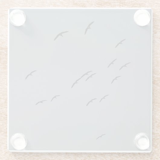 Goedenavond vlucht glazen onderzetter (Achterkant)