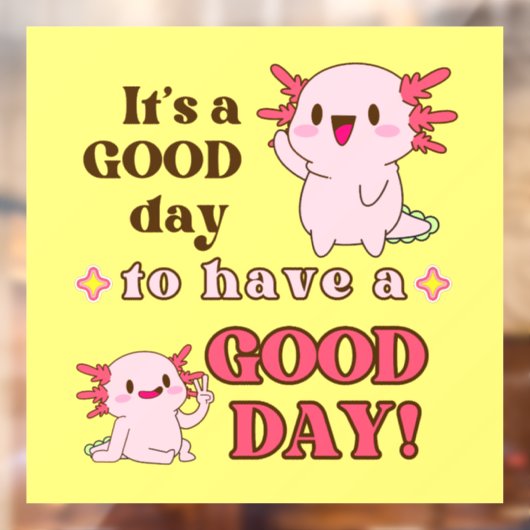 Goedendag Axolotl Inspirerend Raamsticker (Vel 2)
