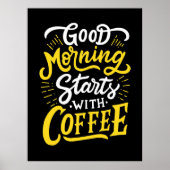 Goedendag cadeau, begin morgen met koffie poster (Voorkant)
