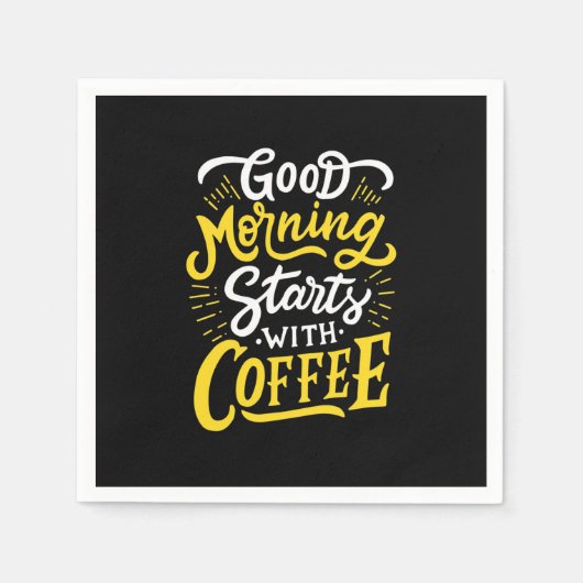 Goedendag cadeau, begin morgen met koffie servet (Voorkant)