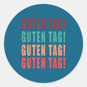 Goedendag Goedendag Goedendag Goedendag Grappige D Ronde Sticker