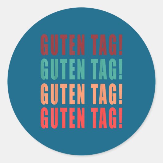 Goedendag Goedendag Goedendag Goedendag Grappige D Ronde Sticker (Voorkant)