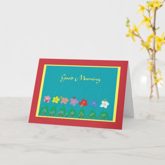 Goedendag Kaart. Kaart (Gele Bloem)