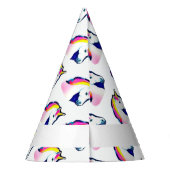 Goedendag Magische Unicorn Pattern Girl Naam Feesthoedjes (Achterkant)