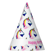 Goedendag Magische Unicorn Pattern Girl Naam Feesthoedjes (Links)