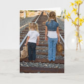 Goedendag meisjes op het spoor kaart (Gele Bloem)