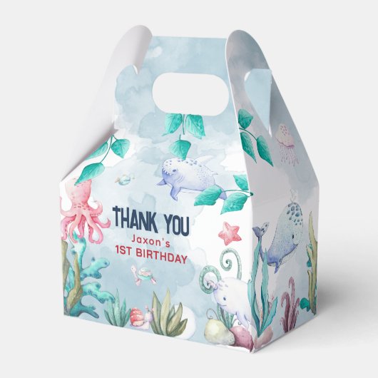 Goedendag onder het Zee Kinderen van afgelopen dag Bedankdoosjes (Achterkant)