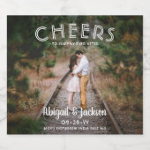 Goedendag, ooit na het huwelijk met foto's. bier etiket (Enkel label)