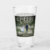 Goedendag, ooit na het huwelijk met foto's. glas (Achterkant)