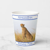 Goedendag van Cheetah, accessoire gepersonaliseerd Papieren Bekers (Achterkant)