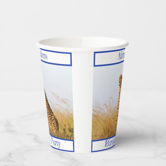 Goedendag van Cheetah, accessoire gepersonaliseerd Papieren Bekers (Links)