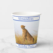 Goedendag van Cheetah, accessoire gepersonaliseerd Papieren Bekers (Voorkant)