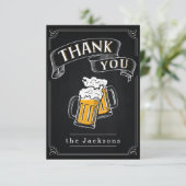 Goedendag voor de borst en de bier Dank u Kaart (Staand voorkant)