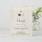 Goedendag voor rode en witte wijn - elke leeftijd kaart (Staand voorkant)