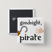 goedennachtpiraten vierkante button 5,1 cm (Voorkant /achterkant)