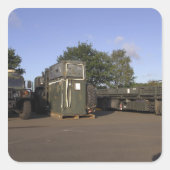 Goederen bereid vierkante sticker (Voorkant)