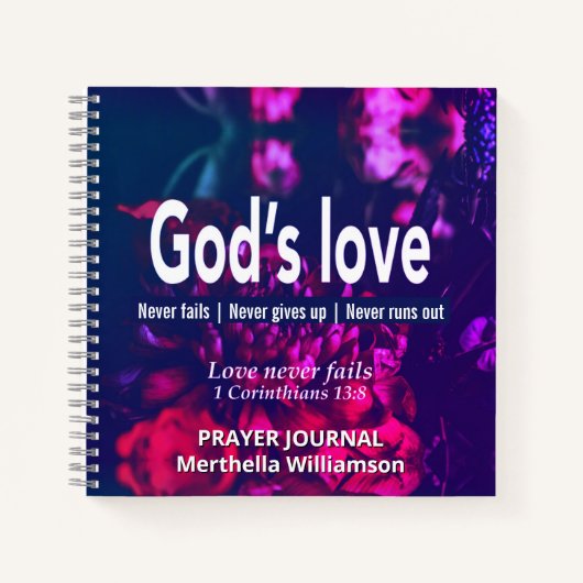 GOEDEREN LOVE AANGEPASTE Floral Prayer Journal Notitieboek (Voorkant)