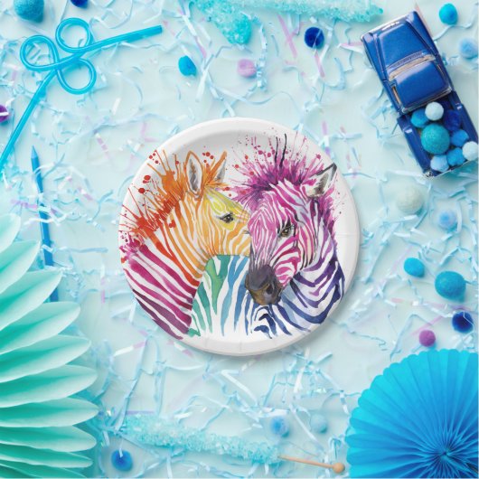 Goederen van de Rainbow Papieren Bordje (Feest)