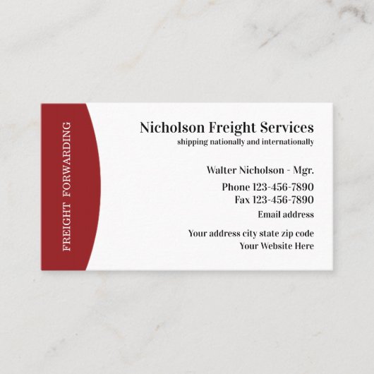 Goederendiensten Moderne stijl Visitekaartje (Voorkant)