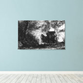 Goederenpaarden die een pauze nemen canvas afdruk (Insitu (Houten vloer))