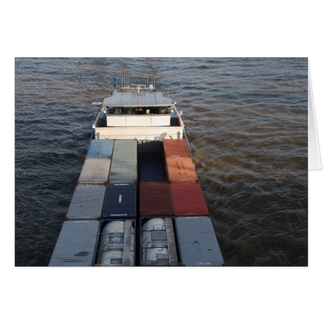 Goederenschip op de Meuse, Rotterdam (Voorkant Horizontaal)