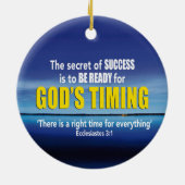 GOEDERENTIMING Christelijk Keramisch Ornament (Achterkant)