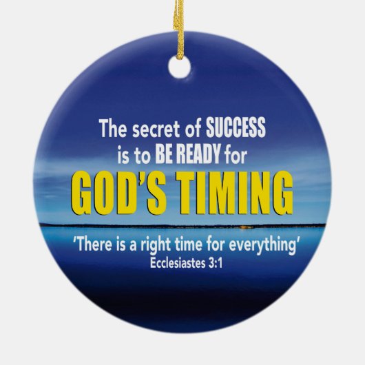 GOEDERENTIMING Christelijk Keramisch Ornament (Achterkant)