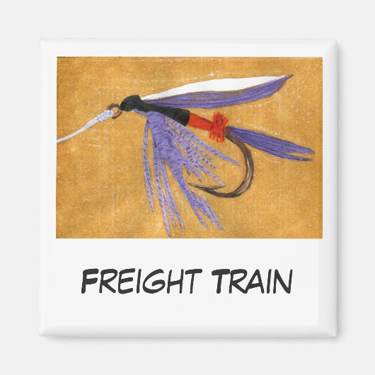 "Goederentrain" vliegende kunstnetten Magneet (Voorkant)