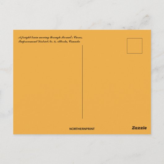 Goederentrein door morants Curve Alberta Briefkaart (Achterkant)