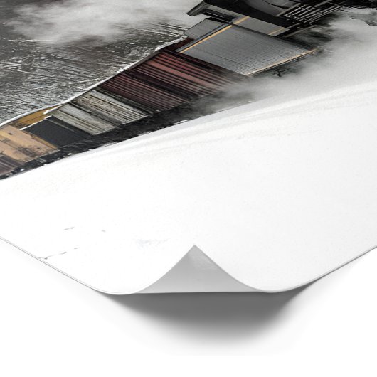 Goederentrein met stoomlocomotief Poster (Hoek)