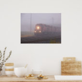 Goederentrein onderweg in de moeras poster (Keuken)