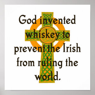 Goederenvis Whiskey - Irish Quote Poster