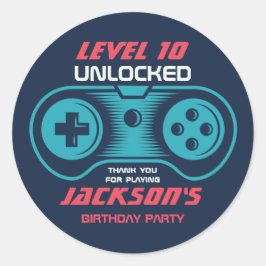 Goederenwedstrijd game gamer gamer gamer Birthday Ronde Sticker