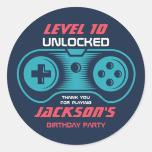 Goederenwedstrijd game gamer gamer gamer Birthday Ronde Sticker