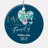 Goedgekeurd / Aankondiging van geboorte Keramisch Ornament (Achterkant)