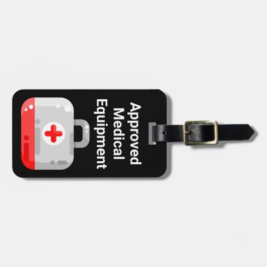 Goedgekeurd Bagagelabel medische apparatuur (Voorkant horizontaal)