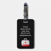 Goedgekeurd Bagagelabel medische apparatuur (Achterkant verticaal)